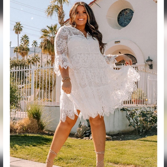 Impressions, white, 1x lace dress - Picture 3 of 12